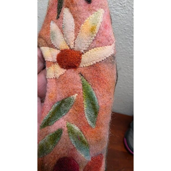 The Bag Ladies Of Sequin Art Floral Slip-On Slippers 11-12 Multicolor Fleece Sof - Picture 8 of 8